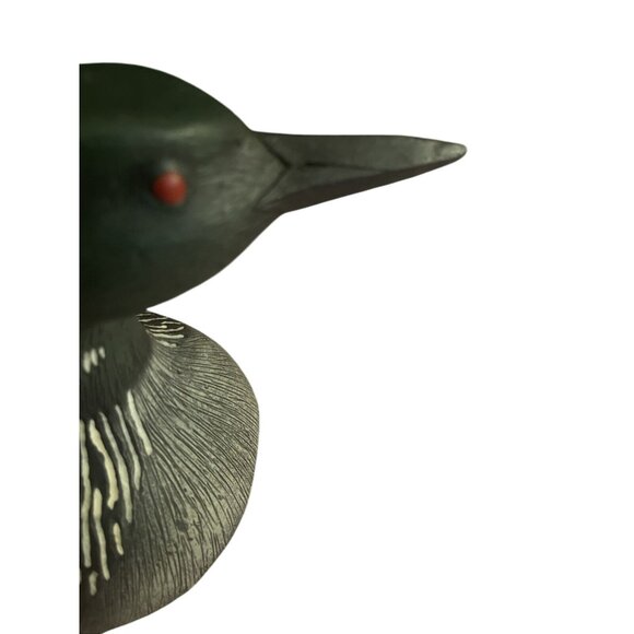 Vintage Handcrafted Loon Duck Decoy Hunting Collectible Carved Wooden Sculpture - Picture 7 of 16